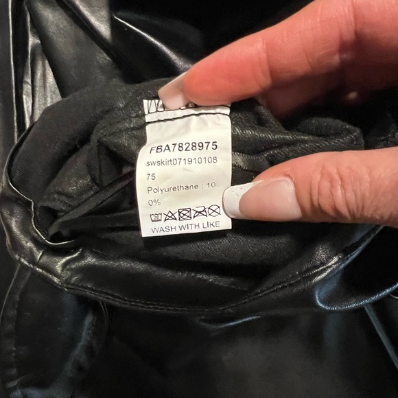 đź–¤SweatyRocks Elegant High Waist Knot Side Wrap PU Leather Midi Skirtđź–¤SZ Mđź–¤NWOT - Picture 5 of 15